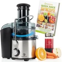 Nutrilovers Zentrifugenentsafter Entsafter - XXL Einfüllöffnung - Gesunde Säfte - Edelstahl, 800 W