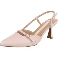 Ital-Design Damen Slingback-Pumps mit spitzer Spitze und Absatz Schnürpumps (91742455) Pfennig-/Stilettoabsatz Pumps in Hellrosa