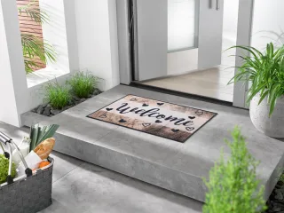 Wooden Welcome wash + dry Fußmatte | Größe: 50x75cm