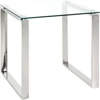 HAKU Beistelltisch Sofatisch, Wohnzimmertisch (1-St), quadratisch - aus Metall Silber B/T/H 55/55/55 cm