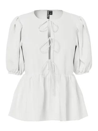 PIECES - PCJOLLY 2/4 TIE TOP WVN NOOS BC bright white - Gr. - XS