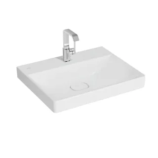 VitrA New Metropole Waschtisch wandgebunden rechteckig 60 x 47 cm mit Hahnloch ohne,7526B401-0041 7526B401-0041