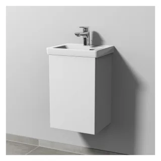 Sanipa 3way Waschtischunterbau zu Villeroy & Boch Subway 3.0 Waschtisch mit 1 Tür, Weiß-Soft SM84043