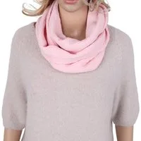 MIRROSI Loop Damen Schal aus Musellin, Made in Italy 70x20cm, Uni, Schlauchschal, (Zweimal um den Hals wickelbar, ca. 70x20cm), Damen Halstuch ideal für Frühling, Sommer oder Herbst