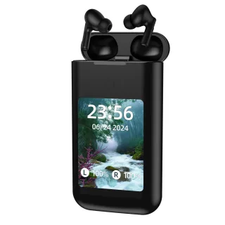 A98BOX 3-in-1 TWS bluetooth Earbuds Charging Power Bank Earphone with 2.8-inch HD Screen 13mm Moving Coil ENC Noise Canc