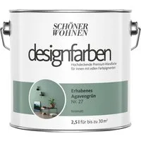 SCHÖNER WOHNEN FARBE Wandfarbe Schöner Wohnen Designfarben 2,5 Ltr. Erhabenes Agavengrün Nr. 27