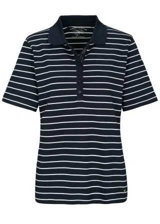CLARINA - Ganzjahres NOS Poloshirt,1/2 A 623 MARINE-WEIS - Gr. - 42