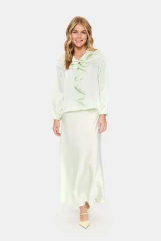 Langarm-Bluse LodisaSZ Gerade Passform pale green