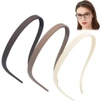 Zaewry Haarband Flex-Haarreifen ohne Druck,Haarband,Dünne Haarreifen, Mattes Finish,Rutschfest mit Zähnen, 3-tlg., Haarreif für Brillenträger,Sonnenbrille Haarreifen