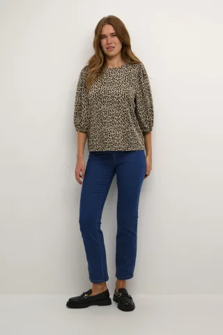 Langarm-Shirt Regular fit Leopard Jacquard leopard