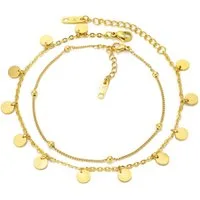 Kim Johanson Fußkette Pure (Set, 2-tlg), mit Kugeln und Plättchen, verstellbar