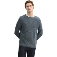 TOM TAILOR Rundhalspullover in Melange Optik
