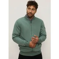 Bruno Banani Sweatjacke mit Stehkragen, aus Polyester und Baumwolle