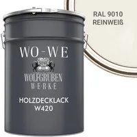 WO-WE Holzlack Holzfarbe Wetterschutzfarbe Holzanstrich W420, 1-10L, Seidenglänzend, Wasserbasis