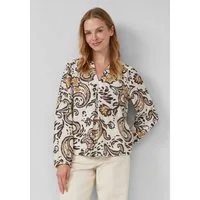 s.Oliver Langarmbluse Bluse Strukturierte Viskosemix-Bluse mit All-over-Print