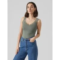 Vero Moda Trägertop VMROSA SL TOP JRS NOOS Viskosemischung, Spitzen Detail