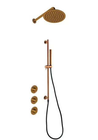 JEE-O slimline 05 Wand-Duschkombination mit Thermostat, bronze, 800-6464 800-6464
