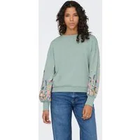 ONLY Sweatshirt ONLBROOKE L/S O-NECK FLOWER SWT Baumwollmischung, regular fit