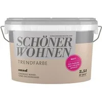 SCHÖNER WOHNEN FARBE Wandfarbe SW Trend Wandfarbe matt 2,5L sand 8514