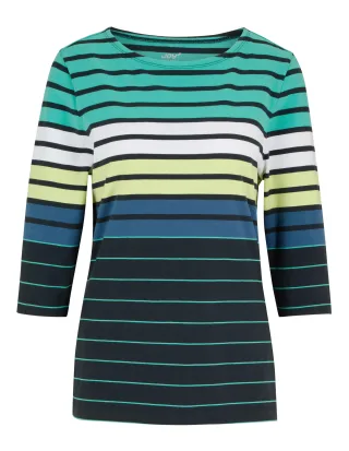 JOY sportswear - KALINA 3/4 Arm Shirt coastal blue stripes - Gr. - 50