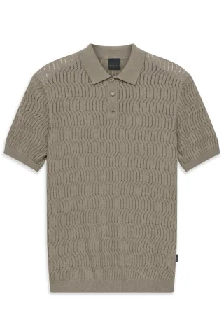 bugatti - Herren Polo 1/2 Arm beige - Gr. - L