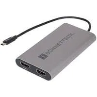 Adapter Thunderbolt 3 > Dual 4K HDMI 2.1 grau/schwarz