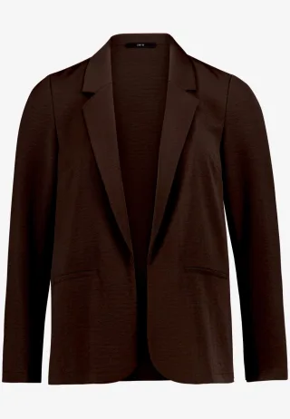 zero - Longblazer mit Paspeltaschen chocolate plum - Gr. - 36