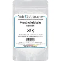 DistrEbution Sauna-Aufgussset Mentholkristalle aus 100% Minzöl, 50g Reines Menthol, Sauna Aufguss (1-tlg) Leicht dosierbar in Kristallen