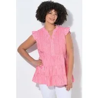 Angel of Style Longbluse Musselinbluse A-Linie Streifen Ärmelrüsche Volants