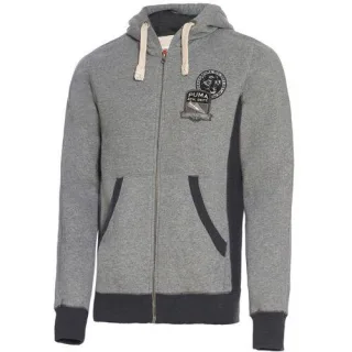 PUMA MENS VARSITY Reißverschluss durch Hoody Grey Sweat Kapuzenjacke 566954 03 P4C