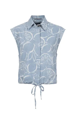 squesto - Weste iced denim - Gr. - 36