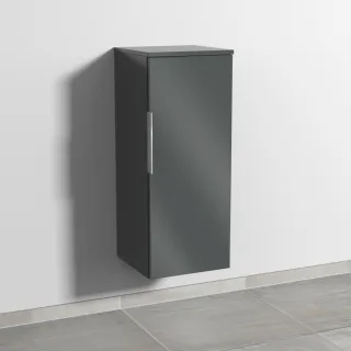 Sanipa 3way Mittelschrank mit 1 Tür, Anthrazit-Glanz, UF12179 UF12179