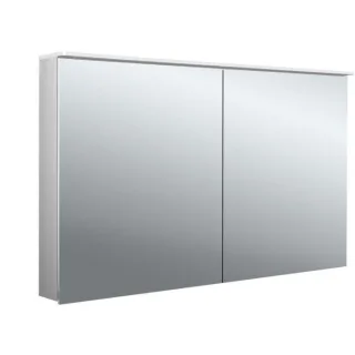 Emco flat 2 Design Aufputz-Lichtspiegelschrank 979706405 1200x711mm, LED, mit Lichtsegel, 2-türig, Aluminium