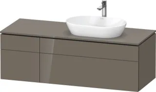 Duravit L-Cube Konsolenwaschtischunterbau wandhängend Flanell Grau Hochglanz 1420x550x482 mm - LC487 LC4875089890000