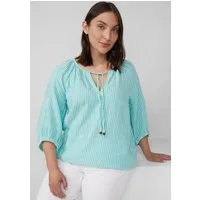 s.Oliver Kurzarmbluse Bluse Musselin-Bluse mit Raglanärmeln und Raffung