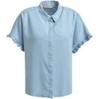 Smith & Soul Langarmbluse LYOCELL DENIM RUFFLE SLV BLOUSE