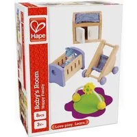 Hape Puppenhausmöbel Babyzimmer (Set, 8tlg)
