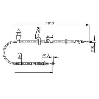Bosch Handbremsseil hinten rechts Mazda 5