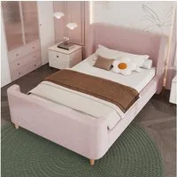 BlingBin Einzelbett (1-tlg., Kinderbett Polsterbett 90 x 200 cm mit kosmischem Muster), Für Jungen & Mädchen, Samt (Ohne Matratze)