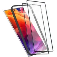 Nalia Schutzfolie Samsung Galaxy S24 Ultra, 2x Schutzglas & 1x Schablone / Klarer Displayschutz mit schwarzem Rand