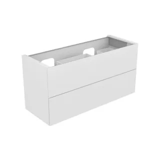 Keuco Edition 11 Waschtischunterschrank 31264380100 140 x 70 x 53,5 cm, mit LED-Beleuchtung, Strukturlack Weiß
