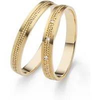 Firetti Trauring Schmuck Geschenk Gold 375 Hochzeit Ehering Partnerring "LIEBE", Made in Germany - wahlweise mit oder ohne Brillanten