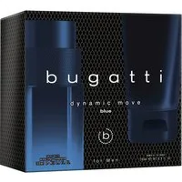 bugatti Duft-Set BUGATTI Dynamic Move Blue for him GP EdT 100ml + 200 ml SG, 2-tlg., Herrenduft-Set mit aromatischer, aquatischer und holziger Note.