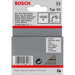 Bosch Feindrahtklammer Typ 55, 11,4mm breit, rostfrei - 2609200217