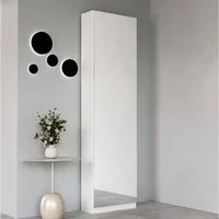 FORTE Schuhschrank Calma Schuhschrank, Spiegeltüre, 12 Paar Schuhe, Türanschlag wählbar (B/H/T : 50/179,7/20 cm) Schuhschrank mit Spiegeltüre, 180cm hoch, 12 Paar Schuhe