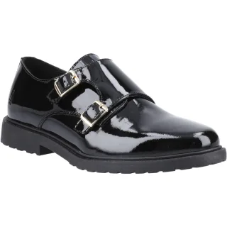 Hush Puppies Verity Leder Damen Schwarz Lack Schuhe