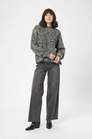 Strickpullover KAesme Strickpullover Loose fit black white