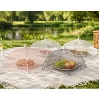 Koopman Schutzhaube Insektenschutz 30x30 cm Pastellfarben 4 er Set,(Set, 4-tlg., Packung) 4 Stk, 4 Farben, Pastellfarben, Spannbar, Vielseitig