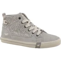 Mustang Shoes Winona Sneaker Schnürboots, High Top-Sneaker mit Blüten-Stickerei