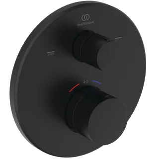 Ideal Standard Badethermostat UP Ceratherm T100 Rosette d:157mm Silk Black, A8584XG A8584XG